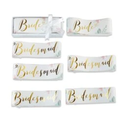 Kate Aspen® Geometric Floral Bachelorette Sash Set, 6ct.
