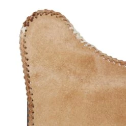 36" Brown Cow Hide Leather & Iron Rustic Accent Chair 18 36" Brown Cow Hide Leather & Iron Rustic Accent Chair -Optima Home Decor Store D304059S 8