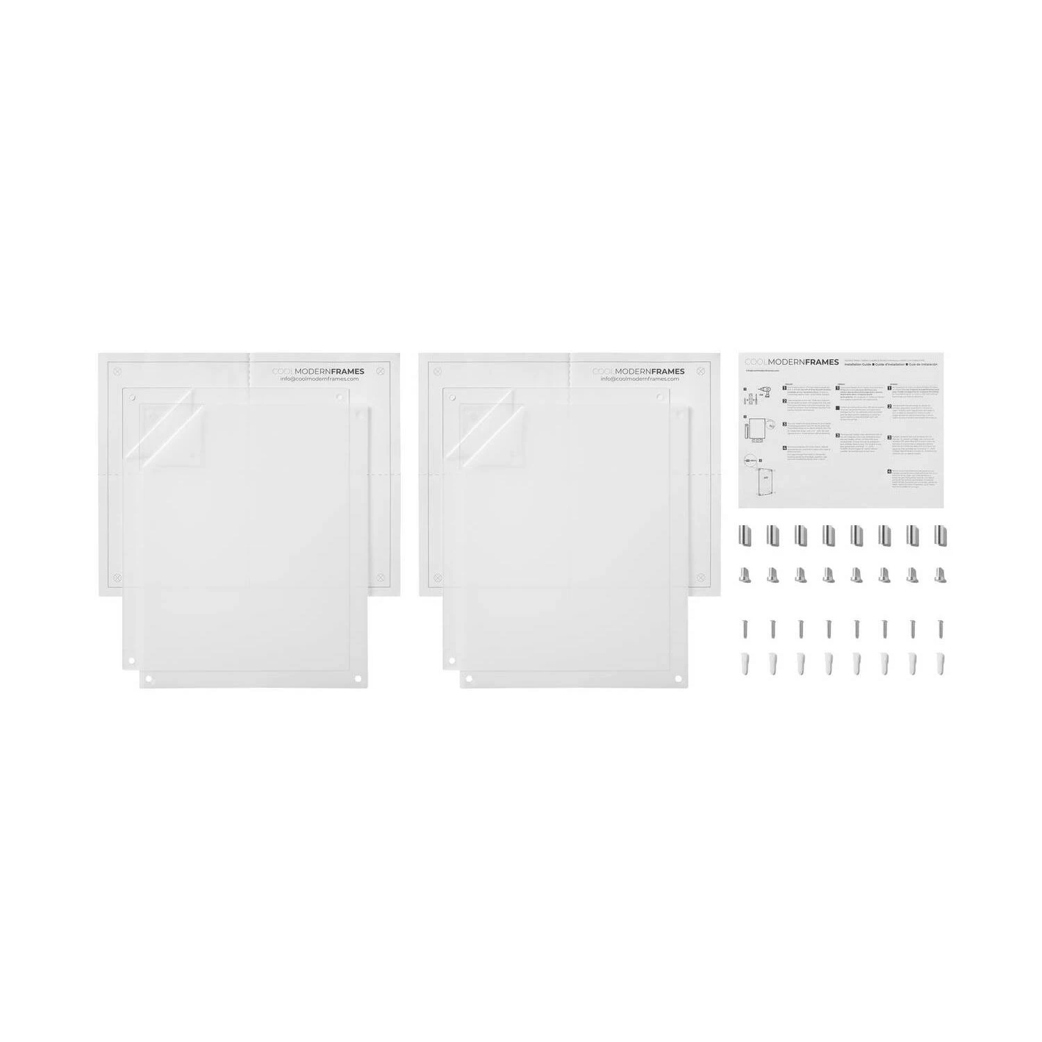 Cool Modern 2 Pack Clear Acrylic Float Frame With Silver Hardware 10 Cool Modern 2 Pack Clear Acrylic Float Frame With Silver Hardware - Image 8