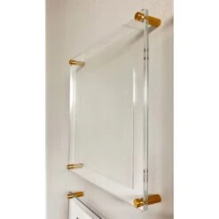 Wexel Art 15'' X 15'' Acrylic Floating Frame For Album Covers With Gold Hardware -Optima Home Decor Store D306820S 3