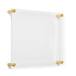 Wexel Art Modern Clear Acrylic Floating Picture Frame With Gold Hardware -Optima Home Decor Store D306837S 2