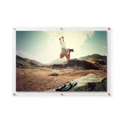 Wexel Art Modern Clear Acrylic Floating Picture Frame With Gold Hardware -Optima Home Decor Store D306859S 1