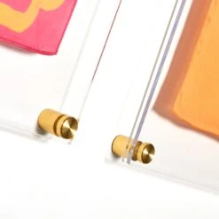 Wexel Art Modern Clear Acrylic Floating Picture Frame With Gold Hardware -Optima Home Decor Store D306866S 3