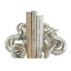 Silver Octopus Shaped Bookends Set 2 Silver Octopus Shaped Bookends Set -Optima Home Decor Store D319227S 1