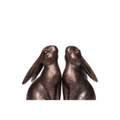 Bronze Bunny Bookends Set -Optima Home Decor Store D319413S 3