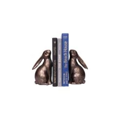 Bronze Bunny Bookends Set -Optima Home Decor Store D319413S 4