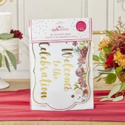 Kate Aspen® Burgundy Blush Floral Party Décor Sign Kit -Optima Home Decor Store D332699S 3