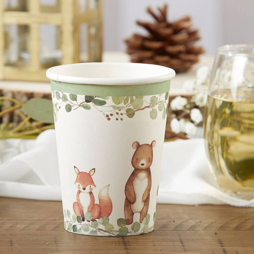 Kate Aspen® 8oz. Woodland Baby Paper Cups, 64ct. 4 Kate Aspen® 8oz. Woodland Baby Paper Cups, 64ct. - Image 2