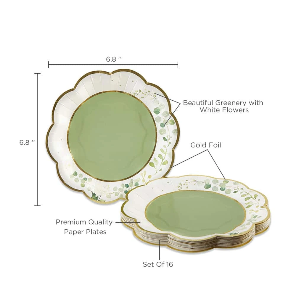 Kate Aspen® 7" Botanical Garden Premium Paper Plates, 64ct. 8 Kate Aspen® 7" Botanical Garden Premium Paper Plates, 64ct. - Image 6