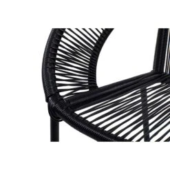 Black Metal Contemporary Outdoor Chair -Optima Home Decor Store D359352S 4