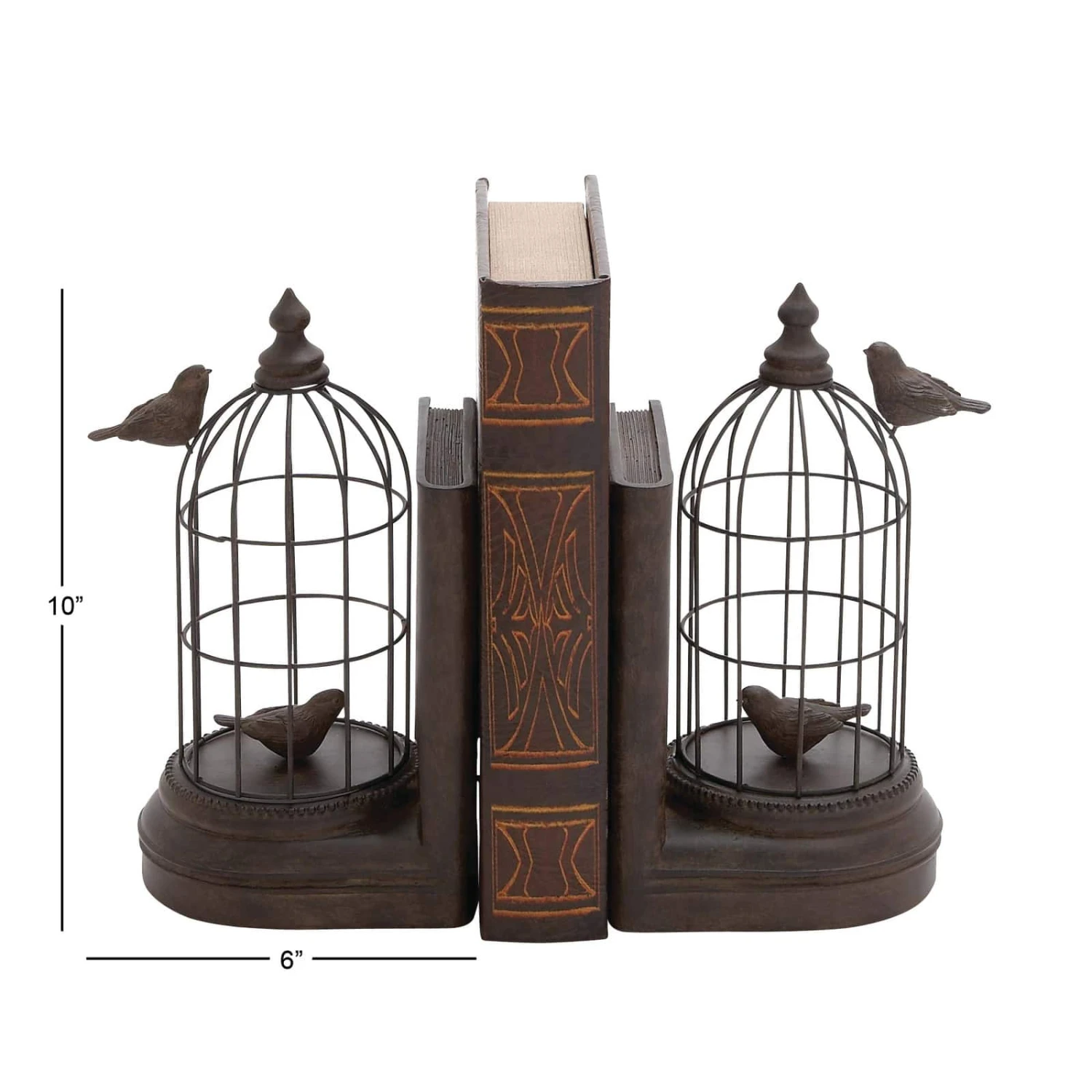 Black Metal Farmhouse Birdcage Bookends Set 13 Black Metal Farmhouse Birdcage Bookends Set - Image 11