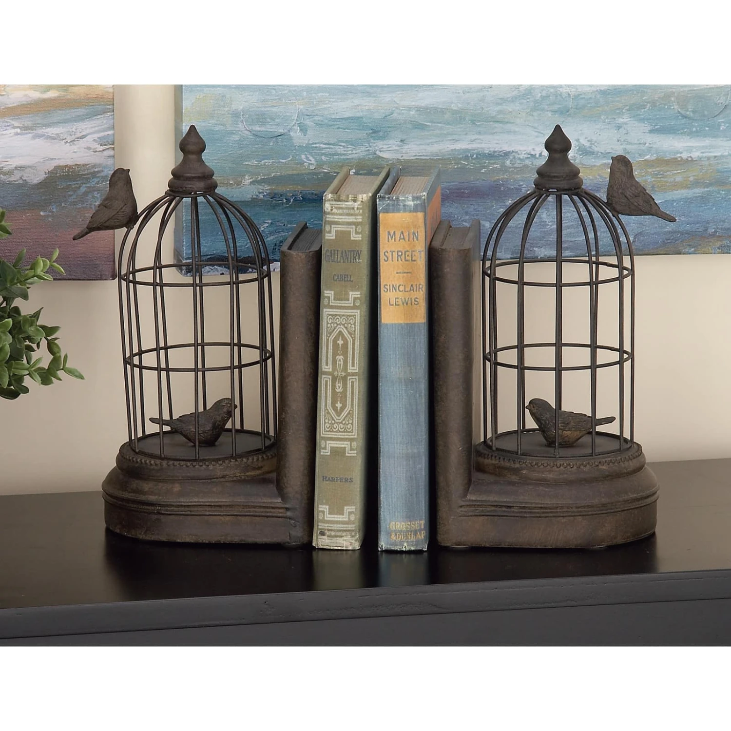 Black Metal Farmhouse Birdcage Bookends Set 14 Black Metal Farmhouse Birdcage Bookends Set - Image 12
