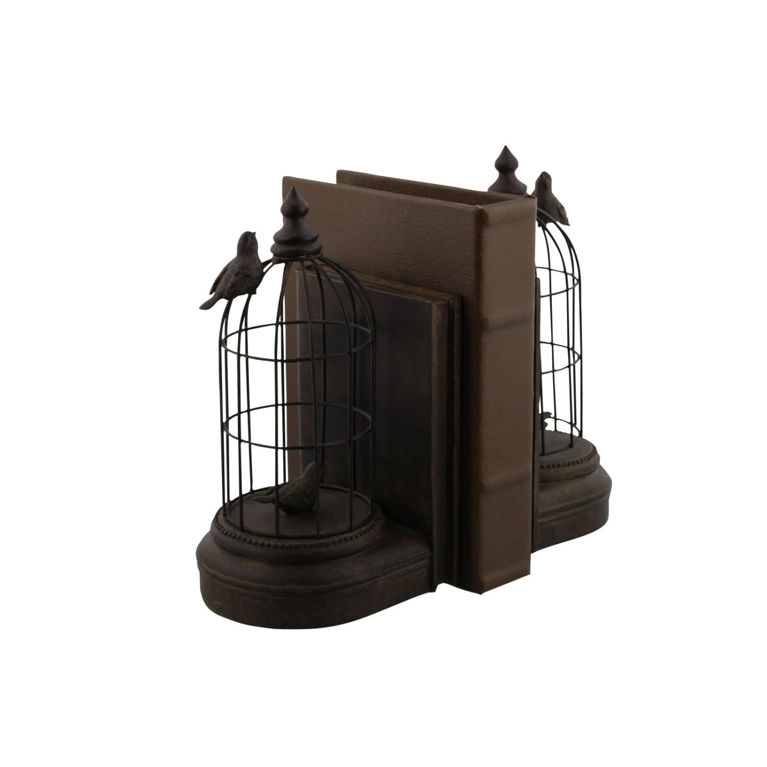 Black Metal Farmhouse Birdcage Bookends Set 8 Black Metal Farmhouse Birdcage Bookends Set - Image 6