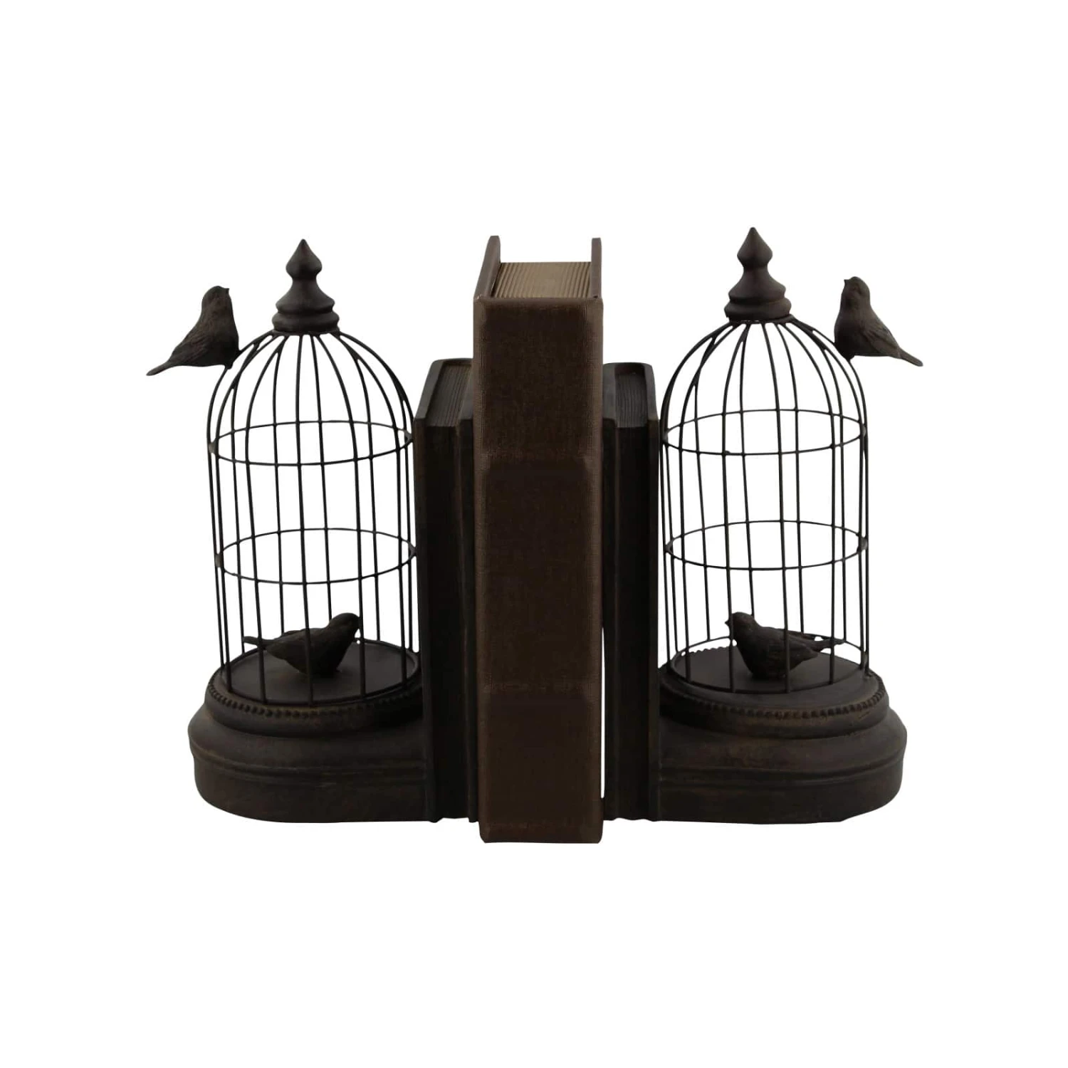 Black Metal Farmhouse Birdcage Bookends Set 9 Black Metal Farmhouse Birdcage Bookends Set - Image 7