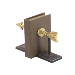 7" Black & Gold Contemporary Arrow Bookends, 2ct. -Optima Home Decor Store D365534S 5