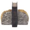 CosmoLiving By Cosmopolitan 7" Gray Glam Stone Bookends, 2ct.
