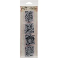 Stampers Anonymous Tim Holtz® Autumn Mini Blueprint Cling Stamps