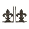 10" Fleur De Lis Shaped Iron Bookend Set -Optima Home Decor Store D493976S 1