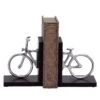 7" Silver Aluminum Vintage Bicycle Bookends -Optima Home Decor Store D494209S 1