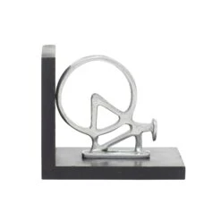 7" Silver Aluminum Vintage Bicycle Bookends -Optima Home Decor Store D494209S 6