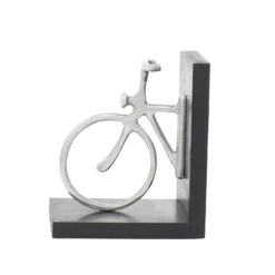 7" Silver Aluminum Vintage Bicycle Bookends -Optima Home Decor Store D494209S 7