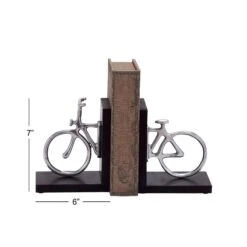 7" Silver Aluminum Vintage Bicycle Bookends -Optima Home Decor Store D494209S 8