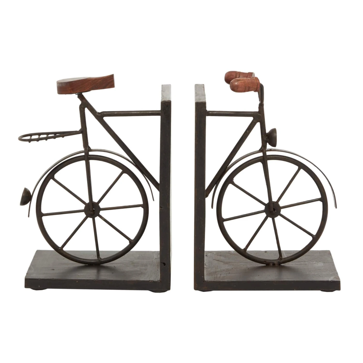 9" Contemporary Bicycle Iron Bookend Set 5 9" Contemporary Bicycle Iron Bookend Set - Image 3