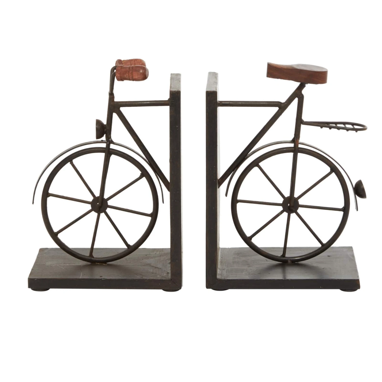 9" Contemporary Bicycle Iron Bookend Set 8 9" Contemporary Bicycle Iron Bookend Set - Image 6