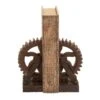 7" Brown Industrial Gear Bookends