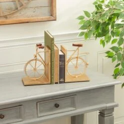 9" Contemporary Bicycle Iron Bookend Set 31 9" Contemporary Bicycle Iron Bookend Set -Optima Home Decor Store D494231S 7