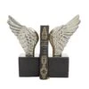 10" Angel Wing Aluminum Bookend Set 1 10" Angel Wing Aluminum Bookend Set -Optima Home Decor Store D511349S 1