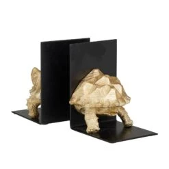 CosmoLiving By Cosmopolitan Brass Polystone Coastal Bookends, 6" X 5" X 4" -Optima Home Decor Store D615231S 5