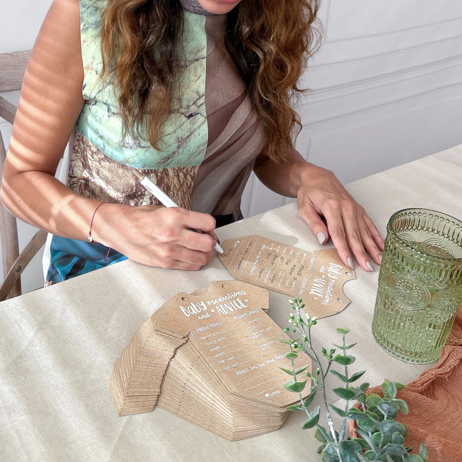 Kate Aspen® Kraft Onesie Shape Baby Shower Prediction Advice Card Keepsake Book Set 5 Kate Aspen® Kraft Onesie Shape Baby Shower Prediction Advice Card Keepsake Book Set - Image 3