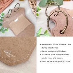 Kate Aspen® Kraft Onesie Shape Baby Shower Prediction Advice Card Keepsake Book Set 14 Kate Aspen® Kraft Onesie Shape Baby Shower Prediction Advice Card Keepsake Book Set -Optima Home Decor Store D700386S 5