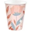AMSCAN 12oz. Rose Gold Floral Paper Cups, 40ct. -Optima Home Decor Store D707992S 1