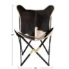 36" Cowhide Modern Metal Foldable Butterfly Chair
