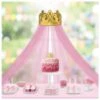 AMSCAN Disney® Princess Crown Decoration With Tulle Canopy 1 AMSCAN Disney® Princess Crown Decoration With Tulle Canopy -Optima Home Decor Store D727354S 1