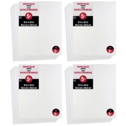 4 Packs: 5 Ct. (20 Total) 16" X 20" Super Value Canvas By Artist's Loft®