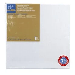 4 Packs: 7 Ct. (28 Total) 12" X 12" Super Value Canvas By Artist's Loft® Necessities™ -Optima Home Decor Store MP187423 1