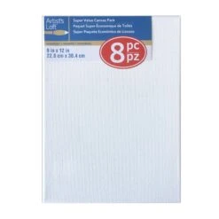 4 Packs: 8 Ct. (32 Total) 9" X 12" Super Value Canvas By Artist's Loft® Necessities™ -Optima Home Decor Store MP229858