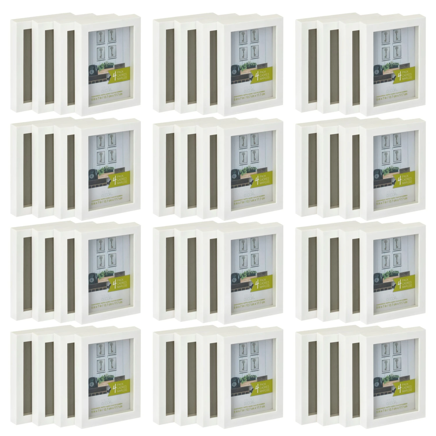 12 Packs: 4 Ct. (48 Total) White 5" X 7" Shadow Box By Studio Décor® 3 12 Packs: 4 Ct. (48 Total) White 5" X 7" Shadow Box By Studio Décor®