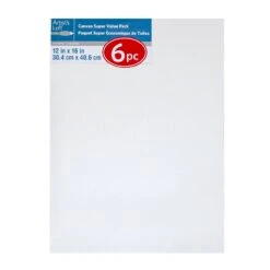 4 Packs: 6 Ct. (24 Total) 12" X 16" Super Value Canvas By Artist's Loft® Necessities™ -Optima Home Decor Store MP276631 1