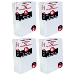 4 Packs: 6 Ct. (24 Total) 12" X 16" Super Value Canvas By Artist's Loft® Necessities™