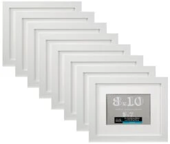 8 Pack: White Frame With Mat, Belmont By Studio Décor® -Optima Home Decor Store MP392854 40