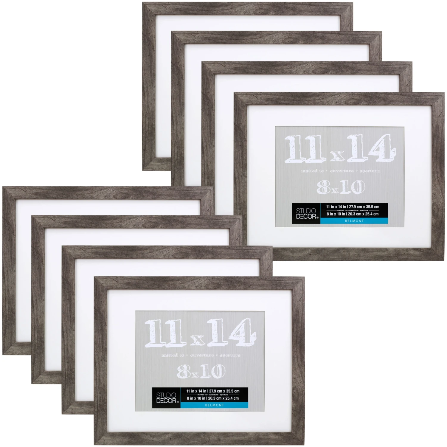 8 Pack: Gray Belmont Frame With Mat By Studio Décor® 3 8 Pack: Gray Belmont Frame With Mat By Studio Décor®