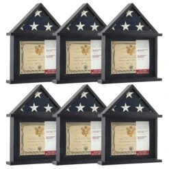 6 Pack: Flag & Certificate Display Case By Studio Décor®