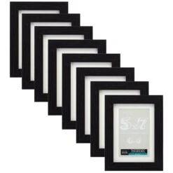 8 Pack: Black Belmont Frame With Mat By Studio Décor® -Optima Home Decor Store MP467527 40