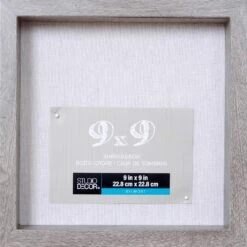 8 Pack: Gray 9" X 9" Belmont Shadow Box By Studio Décor® -Optima Home Decor Store MP468366 1