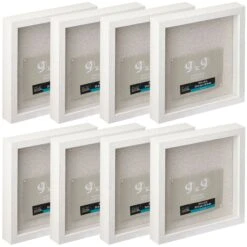 8 Pack: White 9" X 9" Belmont Shadow Box By Studio Décor®