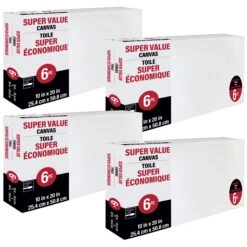 4 Packs: 6 Ct. (24 Total) 10" X 20" Super Value Canvas Pack By Artist's Loft® Necessities™